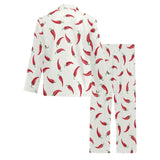 Chili peppers pattern Men's Long Pajama Set