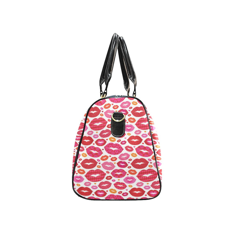 Lips Pattern Print Design 01 Travel Bag