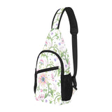 Beautiful pink lotus waterlily leaves pattern All Over Print Chest Bag
