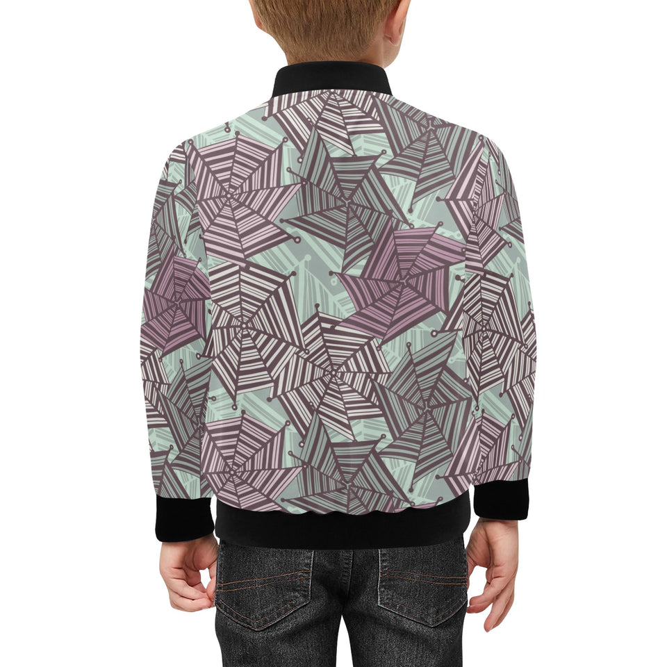 Spider web cobweb design color pattern Kids' Boys' Girls' Bomber Jacket