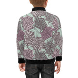 Spider web cobweb design color pattern Kids' Boys' Girls' Bomber Jacket