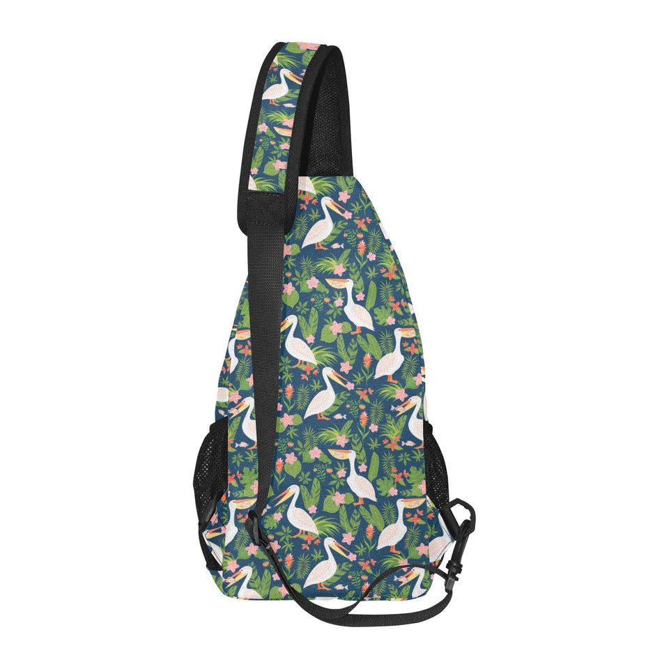 Pelican Pattern Print Design 05 All Over Print Chest Bag