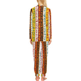 Egypt Hieroglyphics Pattern Print Design 01 Women's All Over Print Pajama Set