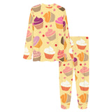 cake cupcake heart cherry pattern Women's All Over Print Pajama Set