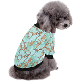 Monkey Palm tree background All Over Print Pet Dog Round Neck Fuzzy Shirt