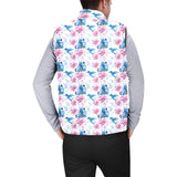 Hummingbird Pattern Print Design 02 Men's Padded Vest