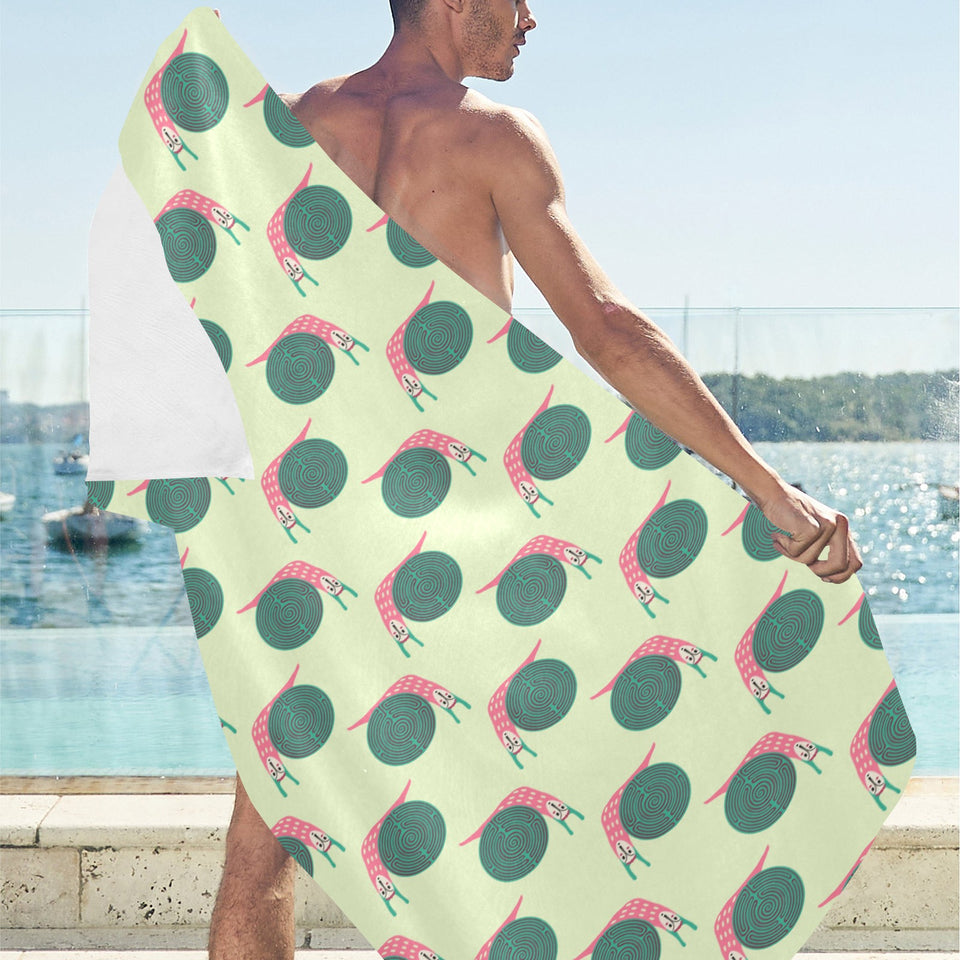 Snail Pattern Print Design 04 Beach Towel