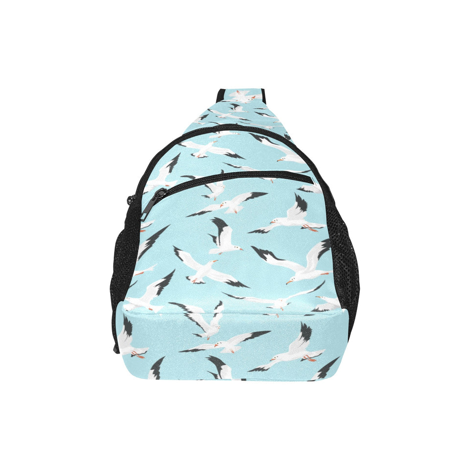 Seagull Pattern Print Design 01 All Over Print Chest Bag