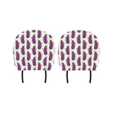 Eggplant Pattern Print Design 01 Car Headrest Cover