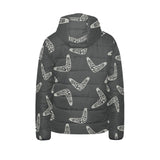 Hand drawn boomerang Australian aboriginal ornamen Kids' Boys' Girls' Padded Hooded Jacket