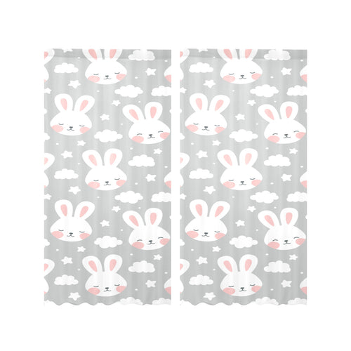 Rabbit cloud Pattern Gauze Curtain