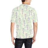 Seahorse shell pattern Men's All Over Print Polo Shirt