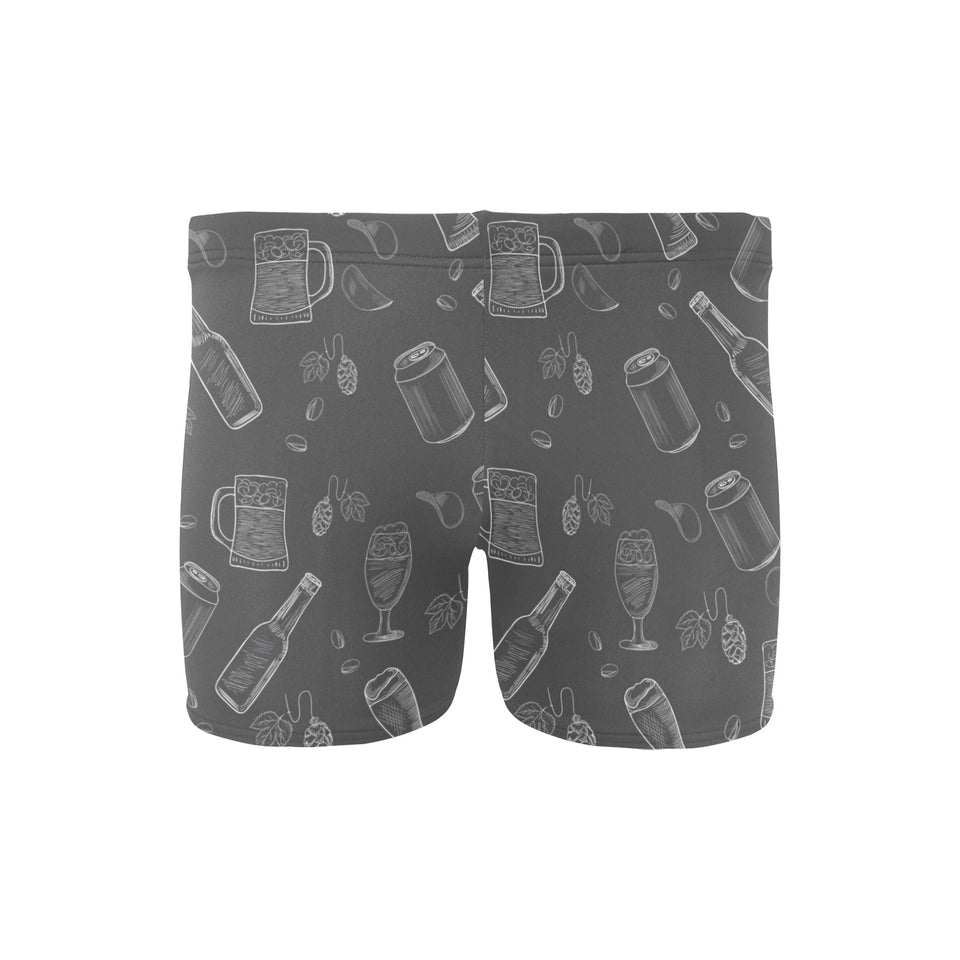 Beer hand drawn pattern Men's Swimming Trunks