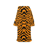 Bengal tigers skin print pattern Blanket Robe with Sleeves