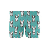 Hand drawn boston terrier dog pattern Men's Swimming Trunks
