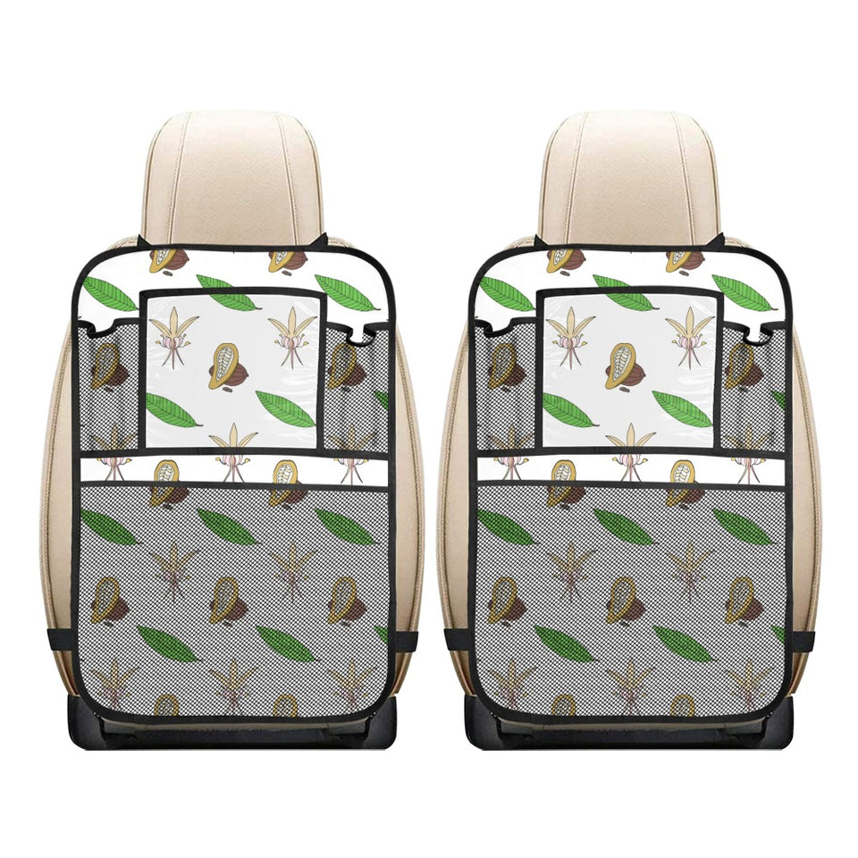 Color hand drawn cacao pattern Car Seat Back Organizer