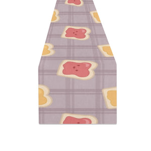 Bread Toast Pattern Print Design 05 Table Runner