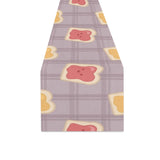 Bread Toast Pattern Print Design 05 Table Runner