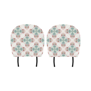 Square floral indian flower pattern Car Headrest Cover