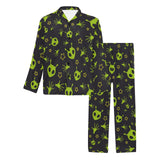 Alien Pattern Print Design 02 Men's Long Pajama Set