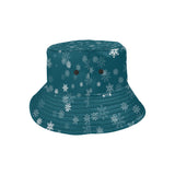 Snowflake pattern dark background Unisex Bucket Hat