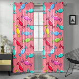 Colorful wrapped candy pattern Gauze Curtain
