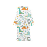 Cute funny kids dinosaurs pattern Blanket Robe with Sleeves