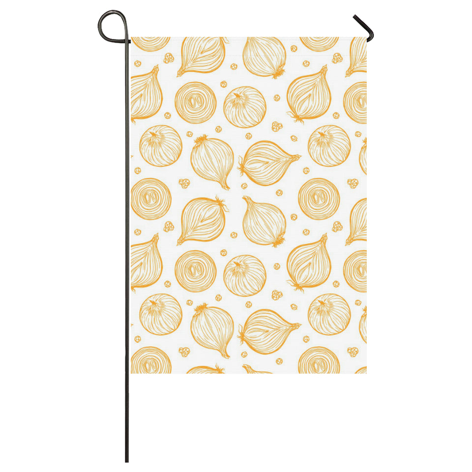 hand drawn onion pattern House Flag Garden Flag