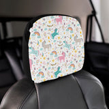 Colorful unicorn pattern Car Headrest Cover