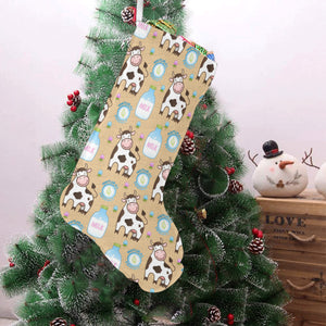 Cow bottle of milk pattern Christmas Stocking