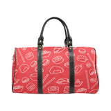 sushi pattern red background Travel Bag