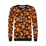 Halloween Pumpkin pattern Women's Crew Neck Sweatshirt