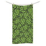 Green hop pattern Bath Towel