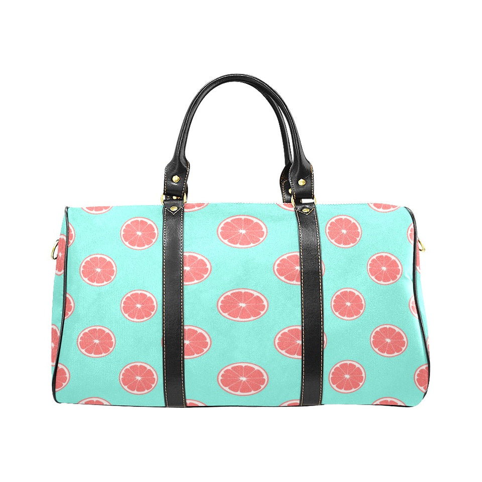 Grapefruit green background Travel Bag