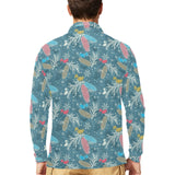 Squirrel Pattern Print Design 01 Men's Long Sleeve Polo Shirt