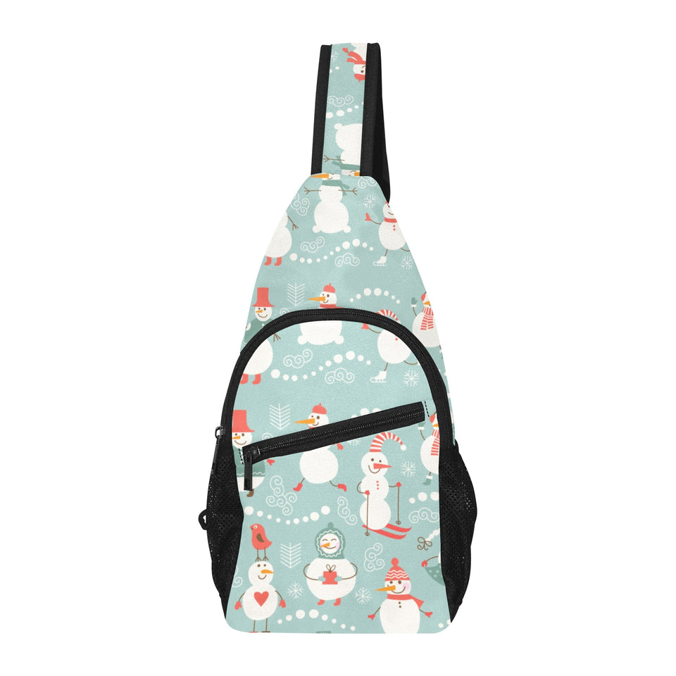Cute snowman pattern All Over Print Chest Bag