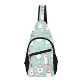 Cute snowman pattern All Over Print Chest Bag