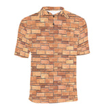 Brick Printed Pattern Print Design 04 Men's All Over Print Polo Shirt