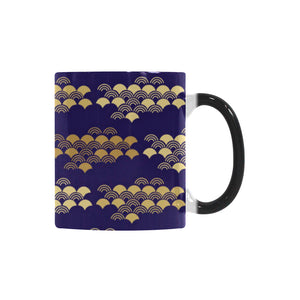 Beautiful japanese fan pattern Morphing Mug Heat Changing Mug