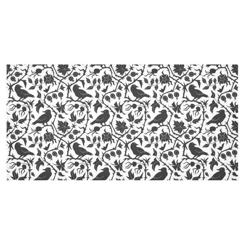 Crow dark floral pattern Tablecloth