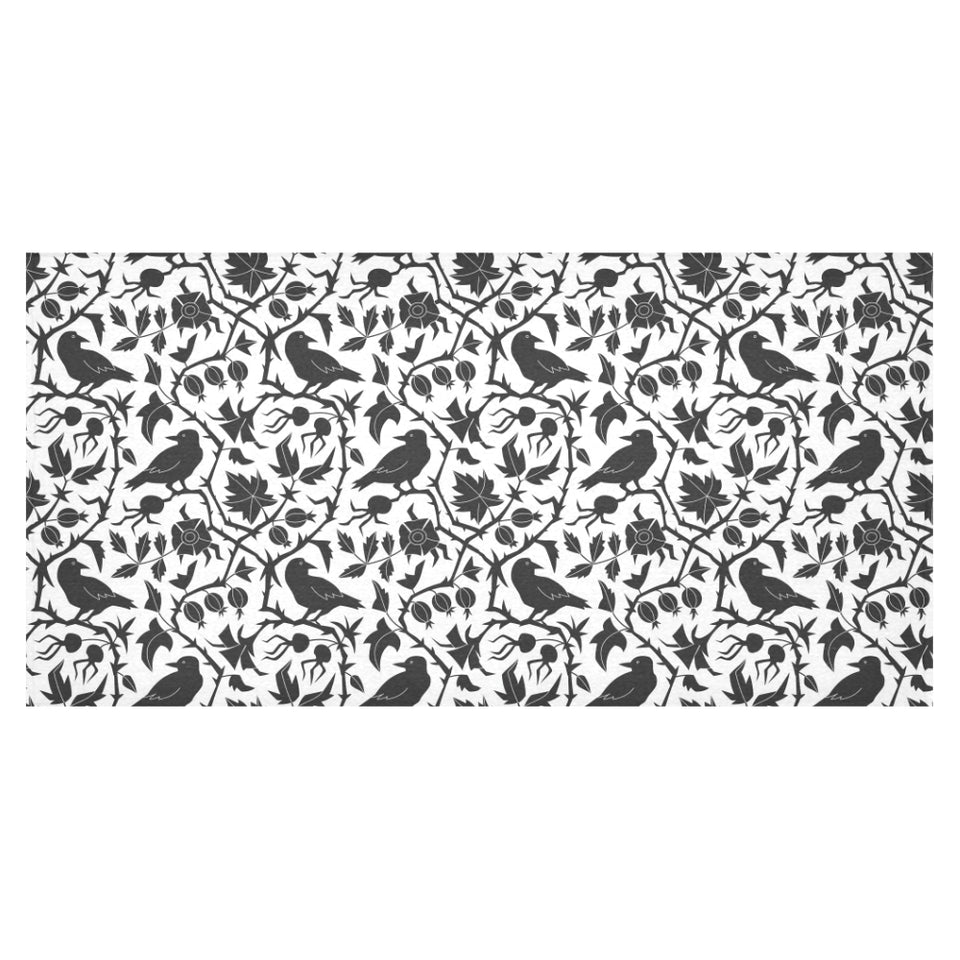 Crow dark floral pattern Tablecloth