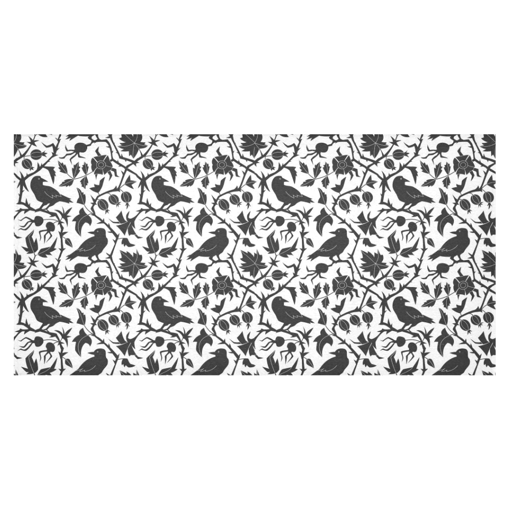 Crow dark floral pattern Tablecloth