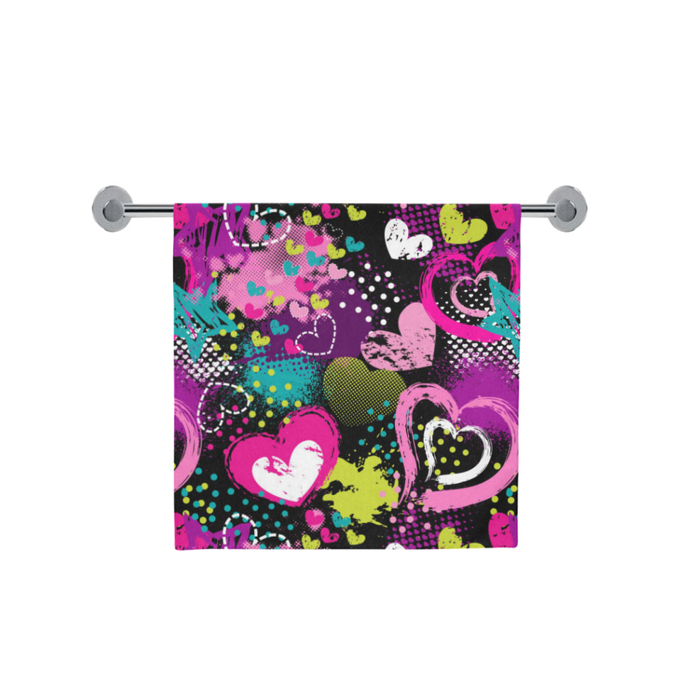 heart dot wave star creative design pattern Bath Towel