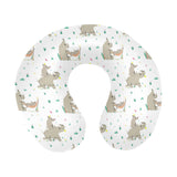 Cute Rhino pattern background U-Shaped Travel Neck Pillow