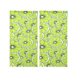 Slices of Lime design pattern Gauze Curtain