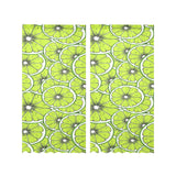 Slices of Lime design pattern Gauze Curtain