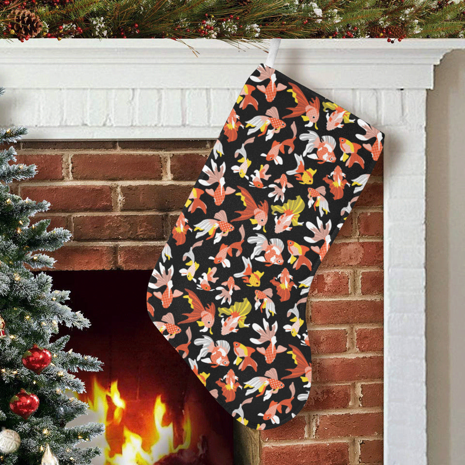 Goldfish Pattern Print Design 03 Christmas Stocking