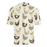Cute rooster chicken cock Men's All Over Print Polo Shirt