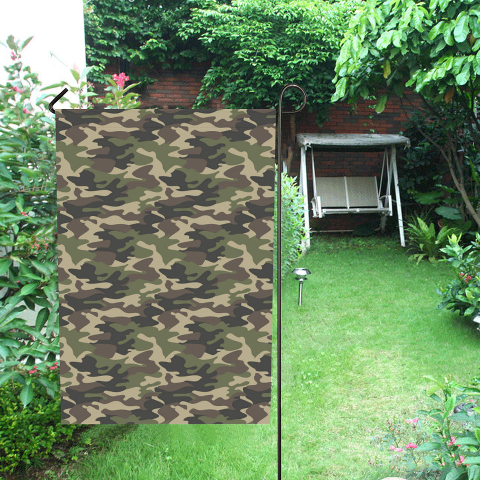 Dark Green camouflage pattern House Flag Garden Flag