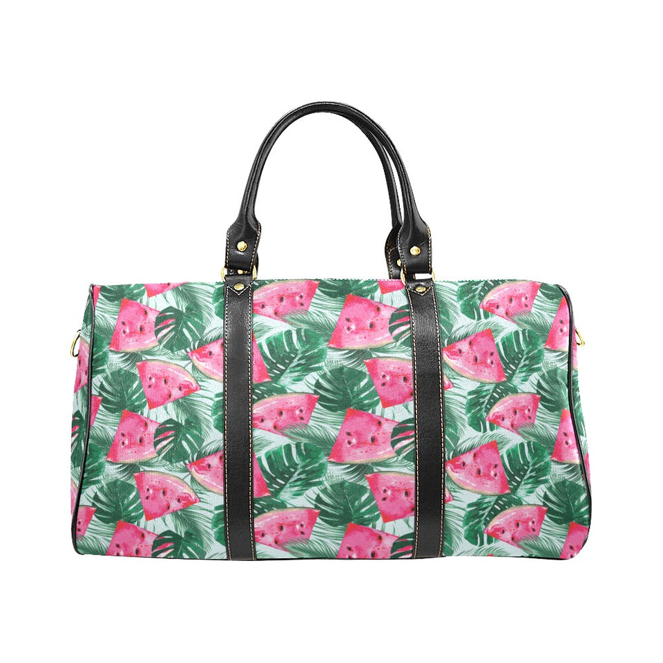 Watermelons tropical palm leaves pattern Travel Bag